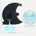 thumbnail image 4 of Unique Bargains 1pc Cute Moon Cartoon Star Decor Silent Wall Clock 18" x 12" x 2.4" Yellow, 4 of 5