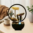 thumbnail image 3 of Pcapzz Tabletop Water Fountain USB Powered Tabletop Fountain with Natural Rocks and LED Ring Lights Desktop Waterfall Fountain Tabletop Humidifier for Indoor-hummingbird-, 3 of 11