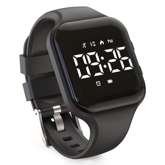 General Rechargeable LED Fitness Tracker Watch with Step Counter, Alarm Clock & Stopwatch - Digital Activity Watch for Outdoor Sports, USB Charging, IP65, Casual Style, Perfect Gift for Boys & Girls