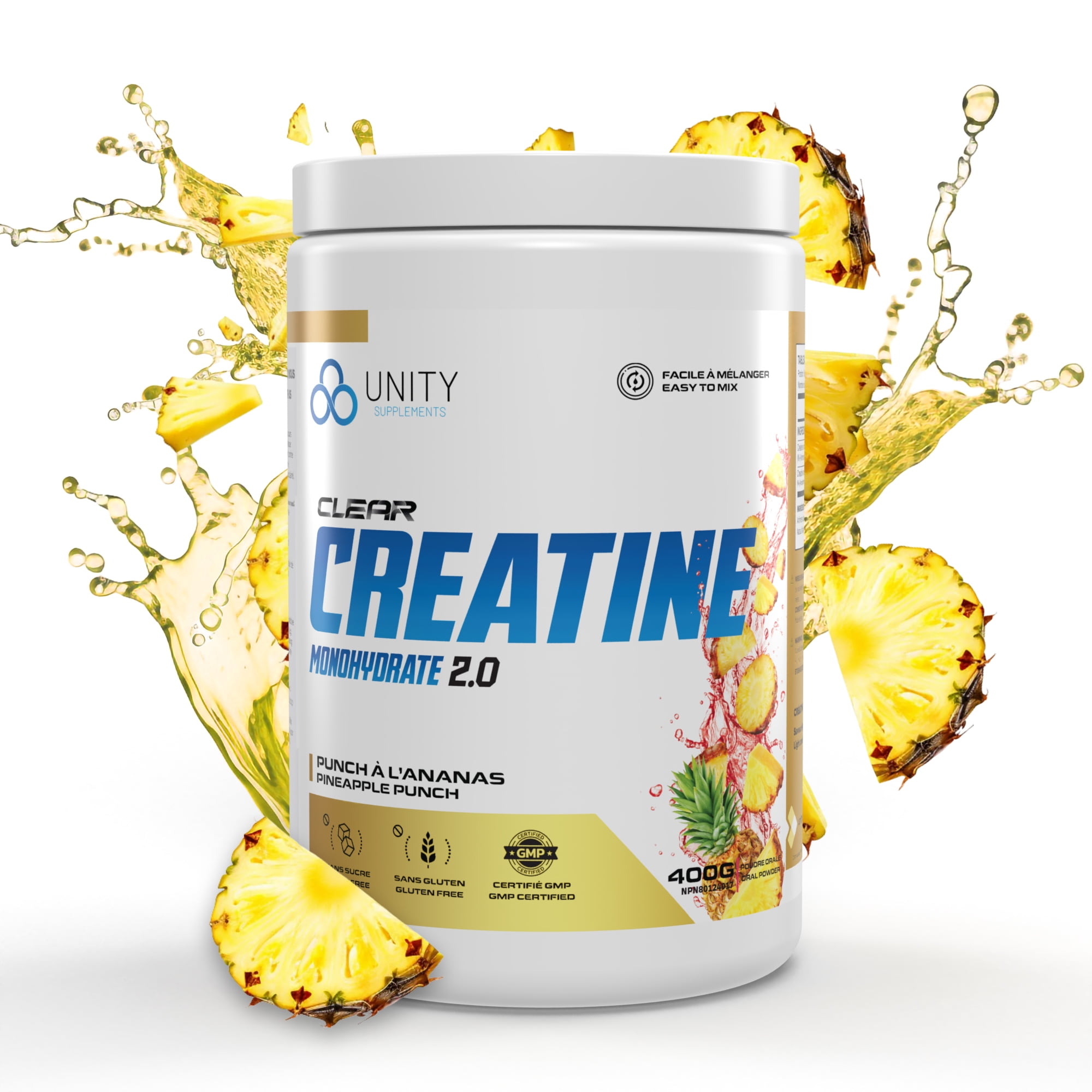 Unity Supplements Unity Supplements - Flavored Creatine Monohydrate 400g (60 servings) - Pineapple Punch Dietary Supplements