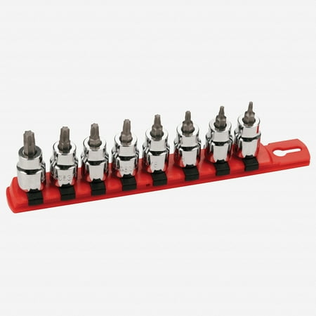 

Wiha 76395 8 Piece Torx 3/8 Drive Bit Socket Rail Set (T9-T40)