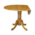thumbnail image 5 of International Concepts 42" Round Dual Drop Leaf Pedestal Table, Oak, 5 of 7
