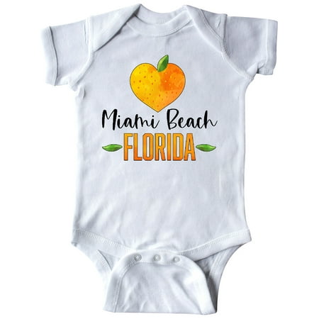 

Inktastic Miami Beach Florida Orange in Heart Gift Baby Boy or Baby Girl Bodysuit