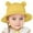 Yellow, variant on Miqool Toddler Baby Cute Bear Ear Sun Hat UPF 50+ Sun Protection Wide Brim Bucket Hat Summer Beach Hat Adjustable Cap for 3M-7T Girls Boys