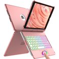 thumbnail image 1 of aMZCaSE Keyboard Case for iPad 9th Generation(10.2",2021),Colorful Backlight,360&deg; Slim Cover, Keyboard Case with Bluetooth Keyboard&Pencil Holder, 1 of 9