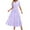 Purple, variant on Tiered Dress Women Horkkom Summer V Neck Maxi Dresses Solid Color Short Sleeve Pleated A Line Dresses Khaki M