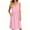 A Pink, variant on Lenago Floral Dress for Women Ladies' Casual And Fashionable Solid Color V-Neck Sleeveless Pocket Dress Black L