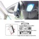 thumbnail image 2 of Sidaley Reemplazo de espejo retrovisor Interior de coche, vidrio retrovisor automotriz DIY, hebilla de gran angular para automóvil, colgante Vehículos, repuestos y accesorios Mis Tipo 1 Curvo Azul, 2 of 6