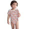 thumbnail image 2 of Xecao Forest Mushrooms Pattern Baby Climbing Bodysuit Short Sleeve Onesie Unisex 0-12 Months Baby Shirt Newborn Outfits Crotch snap design-6 Months, 2 of 6