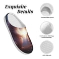 thumbnail image 5 of Wukai Fox Couple Print Women's Indoor Bedroom Slipper Slip On Shoes, Unisex House Shoes with Anti-Skid Sole for Men, Gift for Women Men-8, 5 of 7