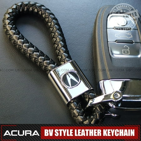 Acura Emblem - Black Leather Metal Keychain With Acura Logo Emblem Decoration Birthday Gift