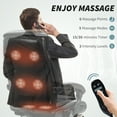 thumbnail image 3 of HOMCOM 6 Point Massage Office Chair with Remote, Ergonomic Reclining Computer Desk Chair with Footrest, Side Pocket, Black, 3 of 7