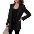 thumbnail image 3 of Casual Blazers for Women 2025 Long Sleeve Notch Lapel Collar Stretch Lightweight Business Casual Work Office Jacket, 3 of 8