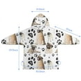 thumbnail image 7 of Pug and Footprints Blanket Hoodies for Kids 6-13YR Oversize Wearable Blanket Hoodies for Boys Girls Teens, 7 of 7