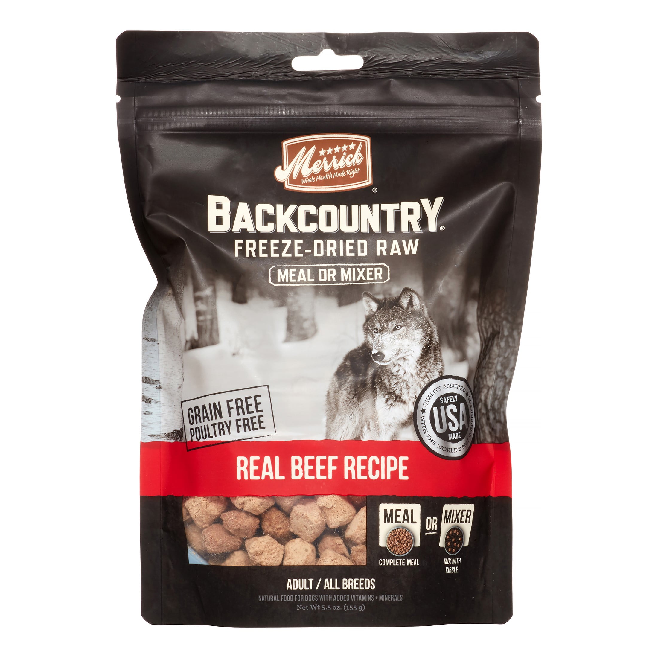 Merrick Backcountry GrainFree FreezeDried Real Beef Recipe Dog Food