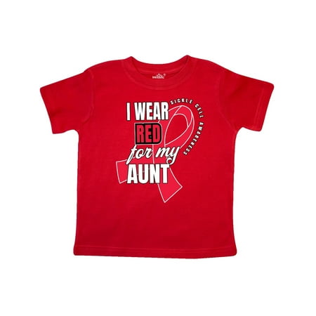 

Inktastic Sickle Cell Awareness I Wear Red For My Aunt Gift Toddler Boy or Toddler Girl T-Shirt