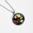 thumbnail image 4 of Toucan Women's Circular Glass Pendant Necklace Jewelry, 4 of 5