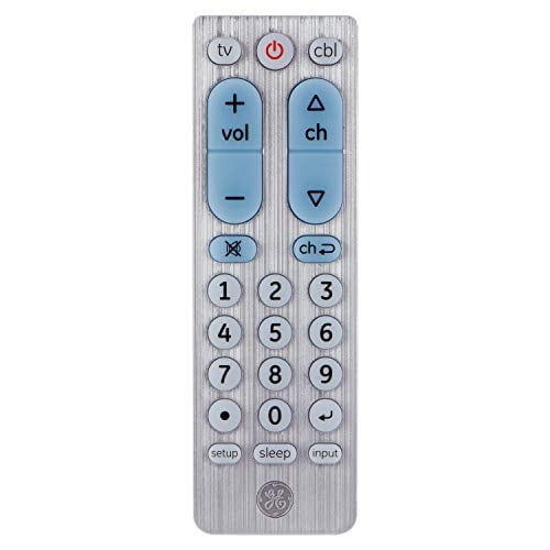 Ge Big Button Universal Remote Control For Samsung Vizio Lg Sony Sharp Roku Apple Tv Tcl Panasonic Smart Tvs Streaming Players Blu Ray Dvd 2 Device Silver Walmart Com