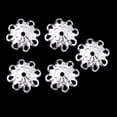 thumbnail image 4 of 5 piezas retro espaciador extremo flores tapas de para la fabricación Plata Gloria Flor del casquillo del grano, 4 of 9