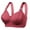 Red, variant on Luxury Embroidery Bra Full Coverage Wireless Bra Non Padded Minimizer Bra Shaping Bra with Convertible Straps