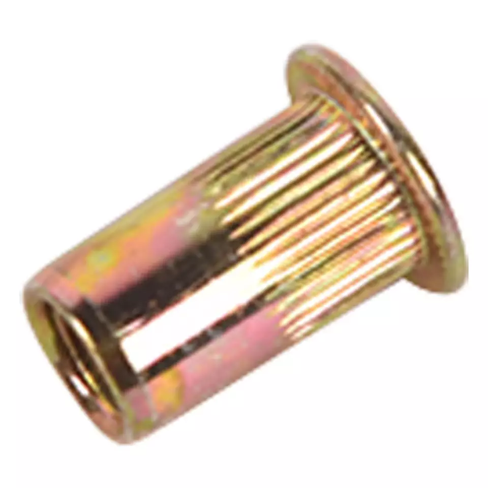 CIRCLE- 150Pcs Flat Head M5 Rivet Nut Rivnut Nutsert Metric Zinc Plated Carbon Steel
