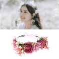 thumbnail image 4 of Diadema para Mujer Y Niña, Corona Floral con Diadema de Corona de Cinta , Corona de Novia, para Bodas, Festivales, , Sunnimix Guirnalda floral, 4 of 8