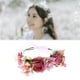thumbnail image 4 of Corona de flores con cinta para bodas, guirnalda para la cabeza, accesorios para el cabello 23 cm de diámetro, 4 of 8