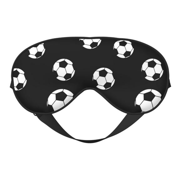 Eye Sleep Mask for Women Men - Cute soccer balls black Adjustable Soft Buckle Travel Eye Masks for Sleep Mask Blackout, Sleeping Mask for Women Men, Funny Blindfolds for Party Games