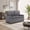 Gray, variant on Serta Draper Loveseat Sleeper in Beige Fabric Upholstery