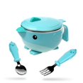 thumbnail image 4 of Children's Tableware Water Injection Insulation Sucker Bowl With Spoon, 4 of 6