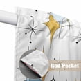 thumbnail image 4 of Blue Yellow Diamond Swag Valances for Windows, Kitchen Window Curtains Over Sink, Modern Geometric Middle Century Window Treatment Curtains for Living Room/Bedroom Curtains 2 Panel Sets 36"x45", 4 of 8