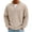 Khaki_005, variant on Domuza Men's Waffle Sweatshirt Casual Stand Collar Quarter Zip Pullover Spring Fall Trendy Relaxed Fit Ribbed Long Sleeve Sweaters Khaki M