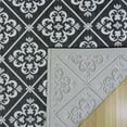 thumbnail image 4 of Gertmenian Paseo Bran Transitional Damask Black and White Outdoor Area Rug, 6x9, 4 of 8