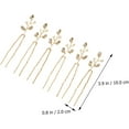 thumbnail image 4 of 6pcs Pearl U-Shaped Hairpin Hair Accessory for Women Bridal Headpiece Girls Hair Accessories Pearl Barrette Crystal Hair Pin Bridal Hair U-Shaped Hair Stick Bride Hair Stick, 4 of 5
