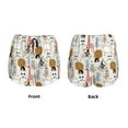 thumbnail image 4 of Disketp Hand Drawn Animals Print Women's Shorts Workout Shorts for Athletic Gym Running Shorts with Phone Pockets, 4 of 8