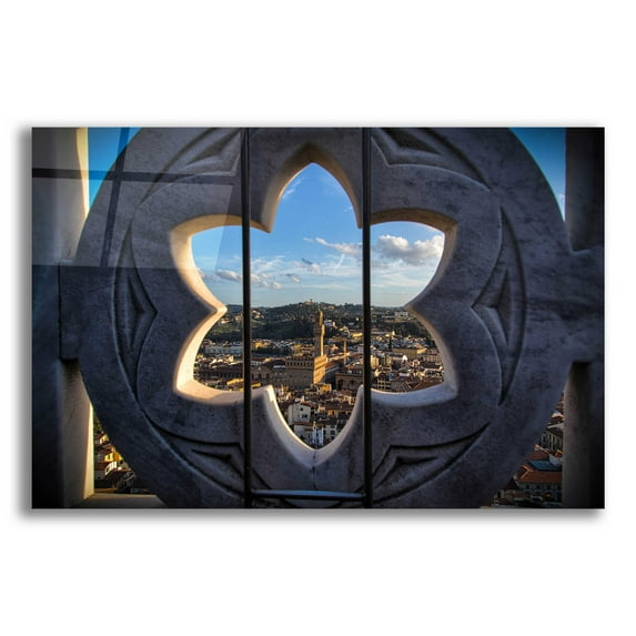 Epic Art 'Over the Tower' by Giuseppe Torre, Acrylic Glass Wall Art, 16"x12"
