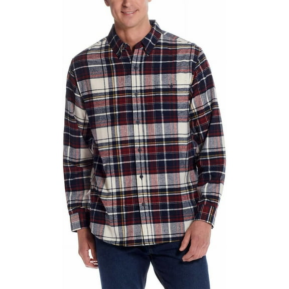 Weatherproof Vintage Mens Flannel Shirt (as1, Alpha, m, Regular, Regular, Red23)