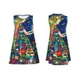 thumbnail image 7 of Yiaed Colorful Floral Forest Fairy Print Women's Sleeveless Dress, Loose Fit Summer Dress, Casual Sleeveless Dress for Women, 7 of 7