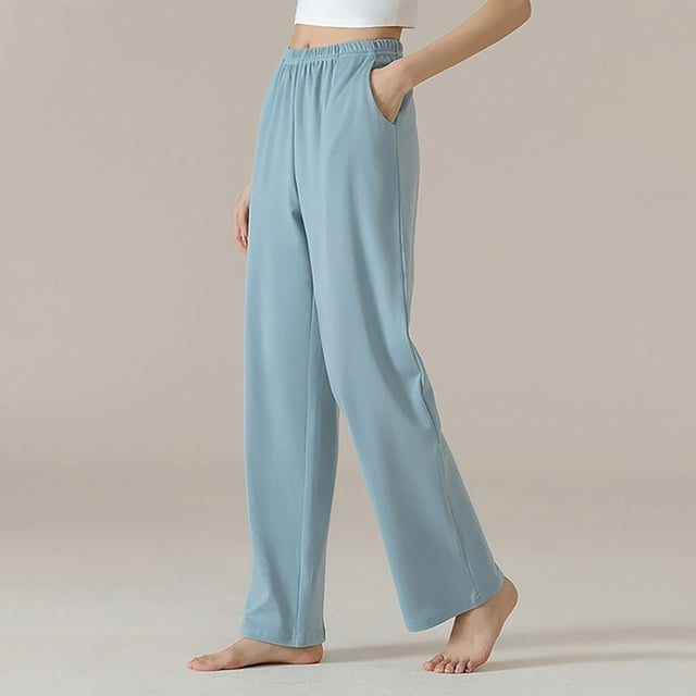 Wancir Womens Active Jogger Pants Cotton Sweatpants Workout Elastic Waist Pants with Pockets