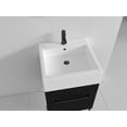 thumbnail image 3 of Fine Fixtures - Modern Black Marble 20" Bathroom Vanity Set, Black Hardware, vitreous China Sink Top, 3 of 7