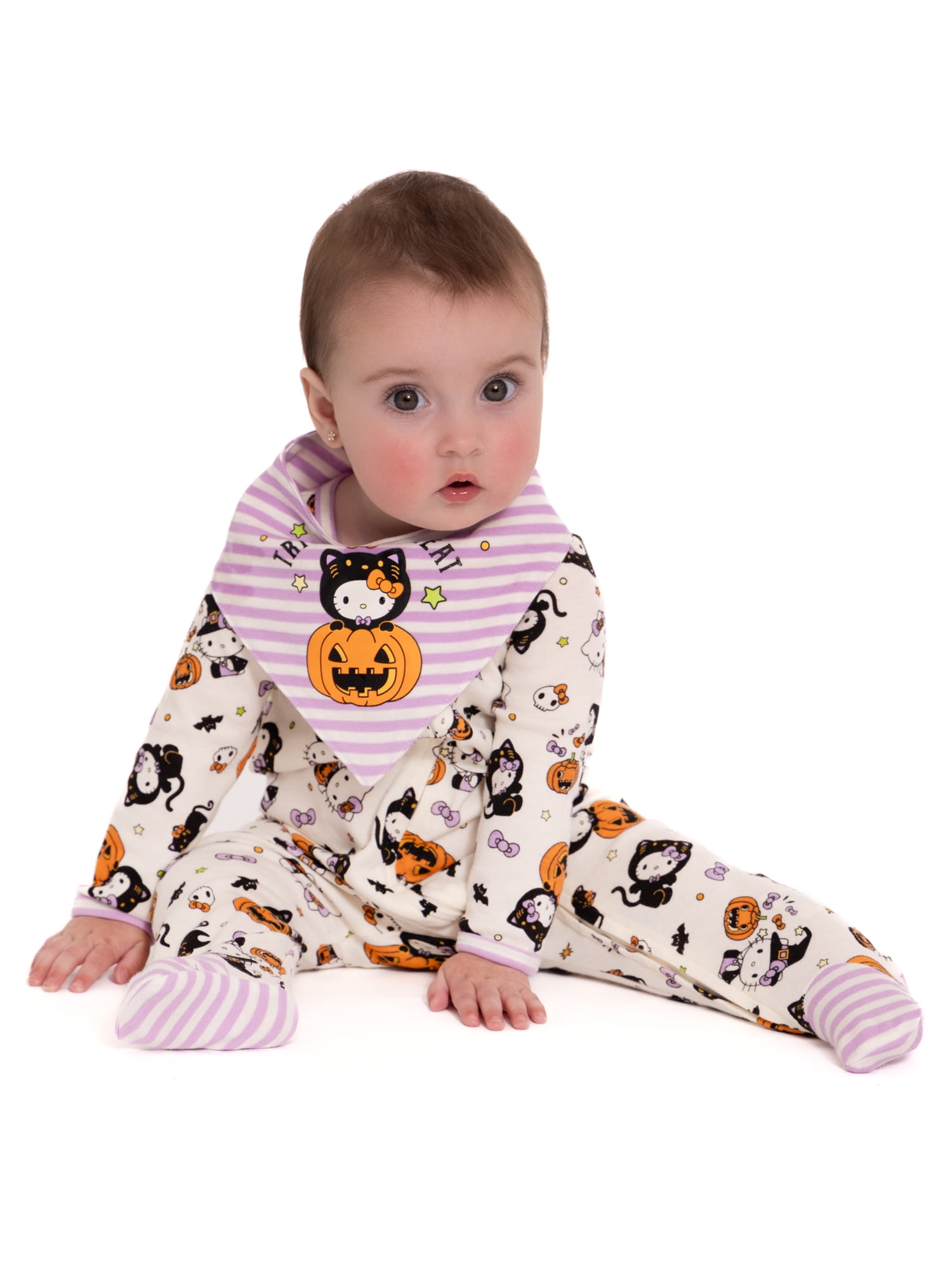 Baby Character Halloween Footed Sleep N Play & Bib Set, 2-Piece, Sizes Newborn-6/9 Months