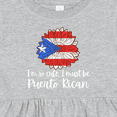 thumbnail image 4 of Inktastic I'm So Cute, I Must Be Puerto Rican Sunflower Puerto Rico Girls Baby Dress, 4 of 5