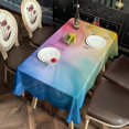 thumbnail image 2 of Colorful Tie Dye Wave Pattern Rectangle Tablecloth 60"x120",Waterproof Polyester Rectangle Table Cloth, Wipeable Spillproof Polyester Tablecloth for Dining, Camping, Indoor and Outdoor, 2 of 6