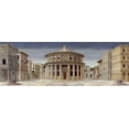 thumbnail image 2 of della Francesca, Piero 24x11 Black Ornate Wood Framed with Double Matting Museum Art Print Titled - La citta ideale, 2 of 4