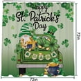 thumbnail image 6 of Newhomestyle St Patricks Day Shower Curtain, 72"X72" Shamrock Shower Curtain, St Patricks Day Bathroom Decor, 6 of 7
