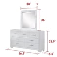 thumbnail image 5 of Bella Esprit 4-piece Wood Canopy Full Bedroom Set with LED Lighting in White, 5 of 5