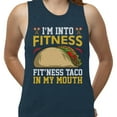 thumbnail image 2 of Fitness Taco in My Mouth Women's Muscle Tank 2X-Large Antique Denim, 2 of 5