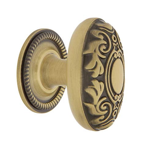 Nostalgic Warehouse Victorian Brass 1 3/4" Cabinet Knob with Rope Rose in Antique Brass