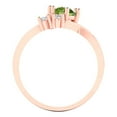 thumbnail image 4 of 0.87 ctw 3 Stone Anniversary Ring for Women | Round Cut Natural Peridot | Hyperallergenic Solid 18K Rose Gold, 4 of 5