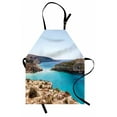 thumbnail image 1 of Sicily Apron, Pure Water Lampedusa Island Summer DayTourism Travel Italy Cruise Coast, Unisex Kitchen Bib with Adjustable Neck for Cooking Gardening, Adult Size, Multicolor, by Ambesonne, 1 of 4